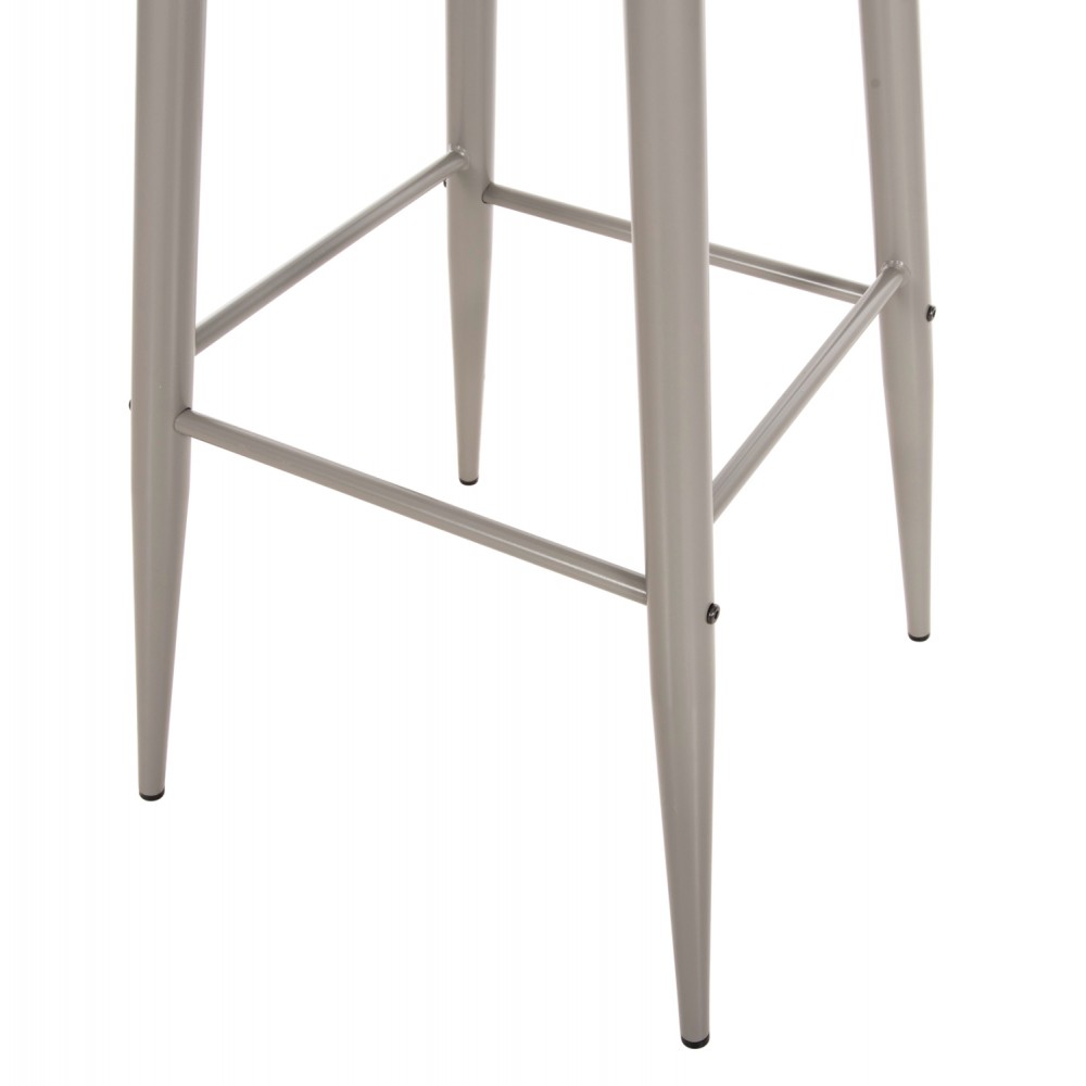 Σκαμπό μπαρ "VANESSA" ψηλό από pp/μέταλλο σε χρώμα γκρι 47x48.5x107