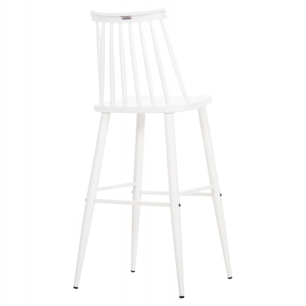 Σκαμπό μπαρ "VANESSA" ψηλό από pp/μέταλλο σε χρώμα λευκό 47x48.5x107