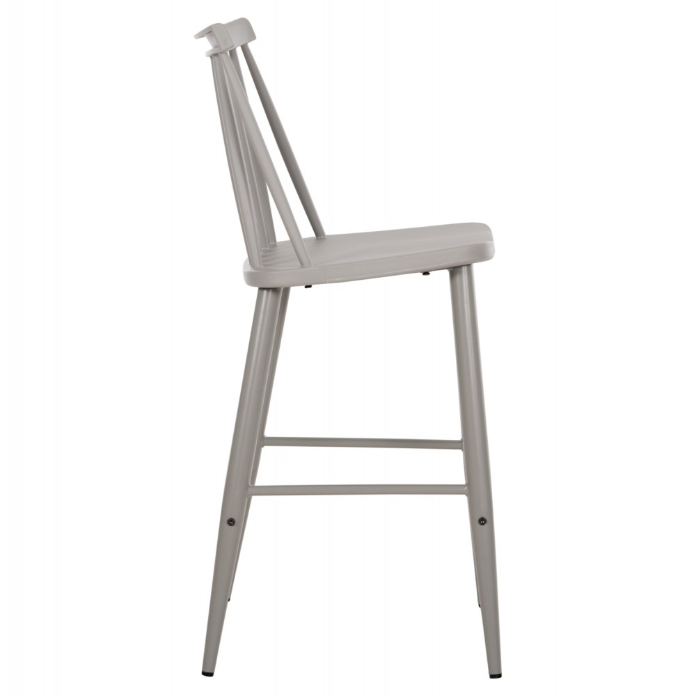 Σκαμπό μπαρ "VANESSA" από pp/μέταλλο σε χρώμα γκρι 45.5x46x97