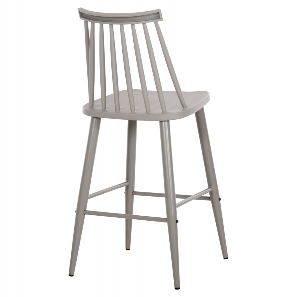 Σκαμπό μπαρ "VANESSA" από pp/μέταλλο σε χρώμα γκρι 45.5x46x97