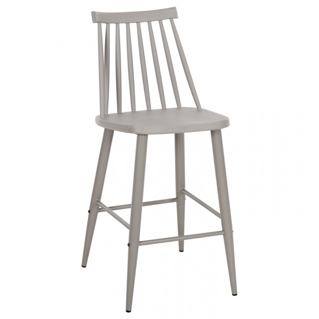 Σκαμπό μπαρ "VANESSA" από pp/μέταλλο σε χρώμα γκρι 45.5x46x97