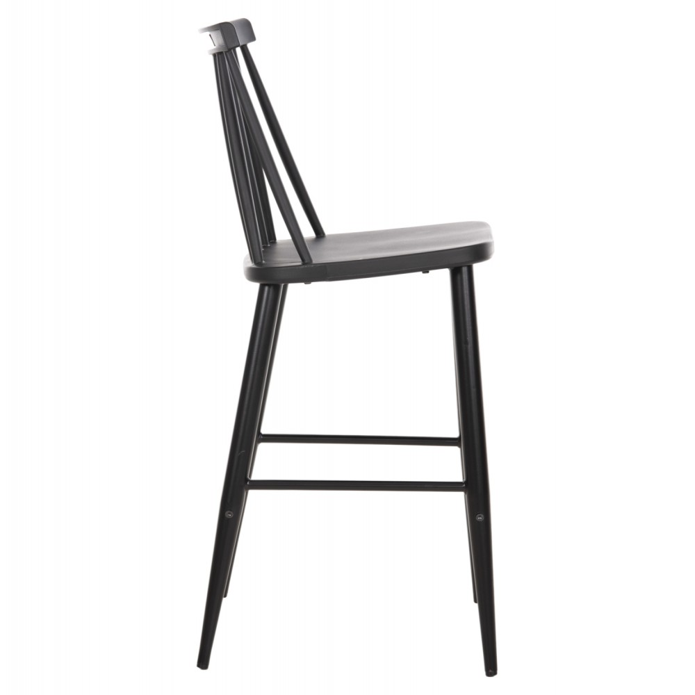 Σκαμπό μπαρ "VANESSA" από pp/μέταλλο σε χρώμα μαύρο 45.5x46x97