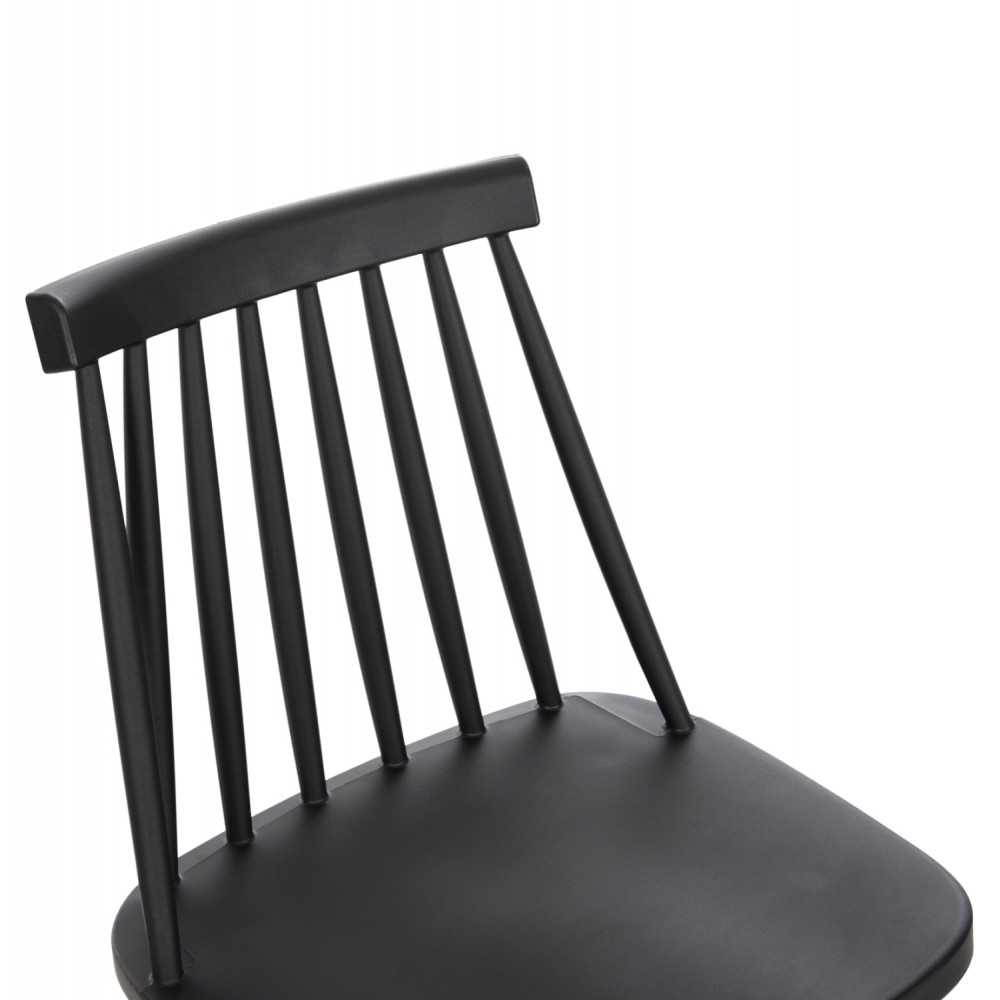 Σκαμπό μπαρ "VANESSA" από pp/μέταλλο σε χρώμα μαύρο 45.5x46x97