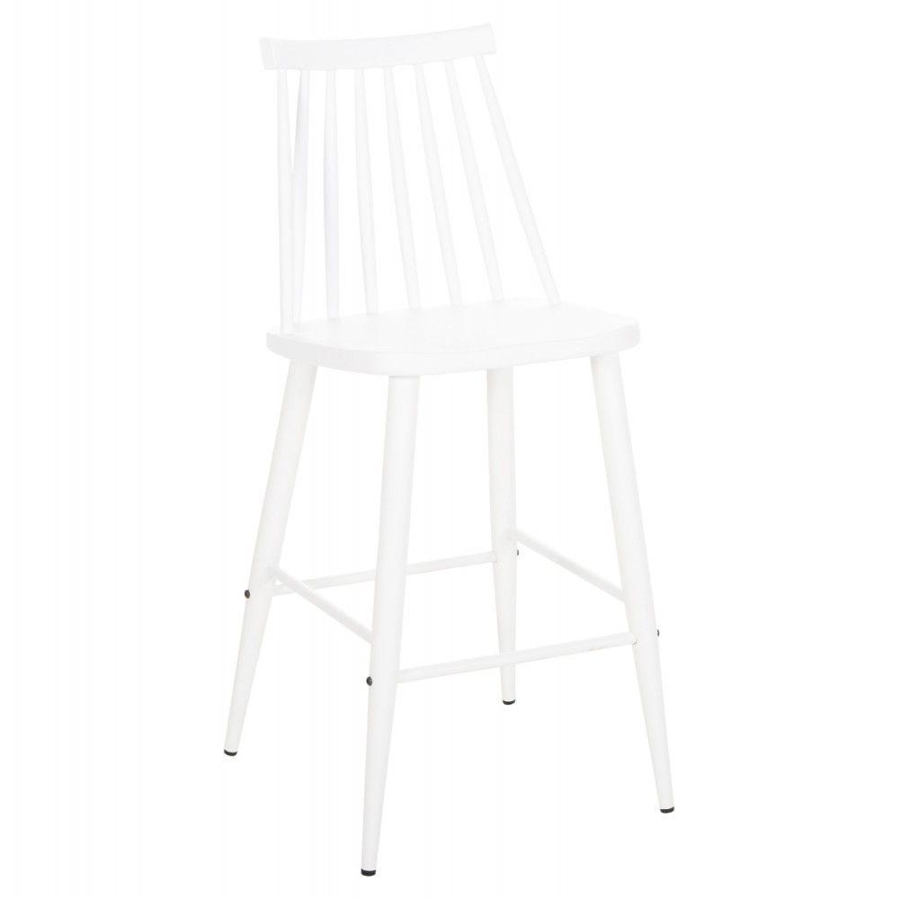 Σκαμπό μπαρ "VANESSA" από pp/μέταλλο σε χρώμα λευκό 45.5x46x97