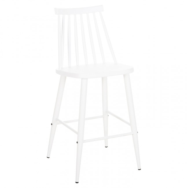 Σκαμπό μπαρ "VANESSA" από pp/μέταλλο σε χρώμα λευκό 45.5x46x97