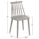 Καρέκλα "VANESSA" από pp/μέταλλο σε χρώμα γκρι 42.5x44x81
