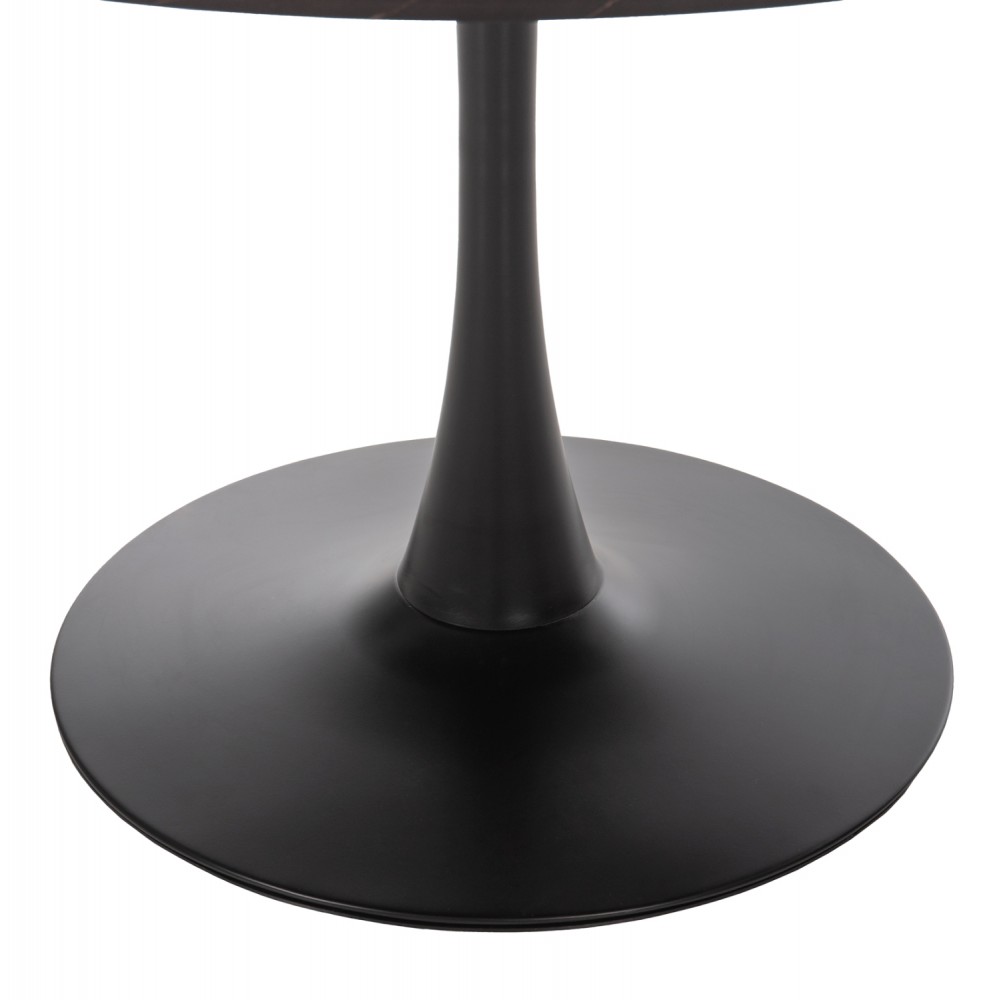 Τραπέζι "ROLLO" από μέταλλο σε χρώμα μαύρο μαρμάρου Φ120x74