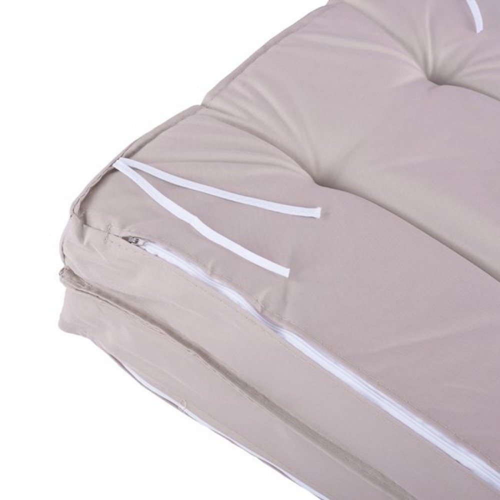 Μαξιλάρι πολυθρόνας από ύφασμα σε μπεζ χρώμα 100x46x7