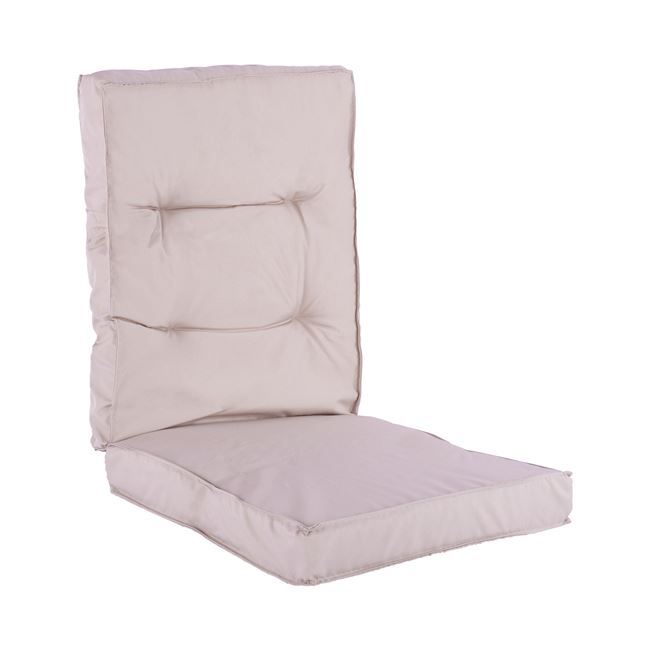 Μαξιλάρι πολυθρόνας από ύφασμα σε μπεζ χρώμα 100x46x7