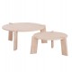 Σετ τραπέζια σαλονιού "EQUIL" 2τμχ από mdf σε χρώμα φυσικό Φ87x36.5&Φ66x31