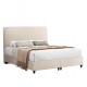 Κρεβάτι διπλό "LUTHER" από ύφασμα σε χρώμα μπεζ 160x200