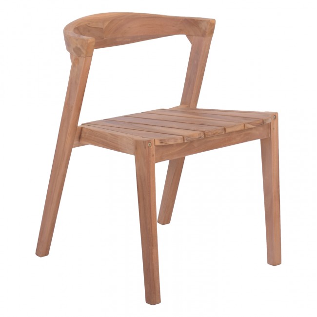 Καρέκλα εξωτερικού χώρου "ORLEAN" από ξύλο teak σε χρώμα φυσικό 49x56x72