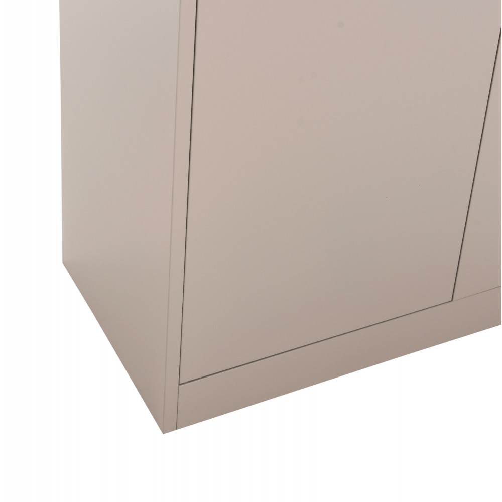 Ντουλάπα δίφυλλη "DURON" από μέταλλο σε χρώμα ανοιχτό γκρι 90x40x180