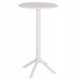 Τραπέζι μπαρ "TERRIN" στρογγυλό από pp σε χρώμα λευκό Φ60x106