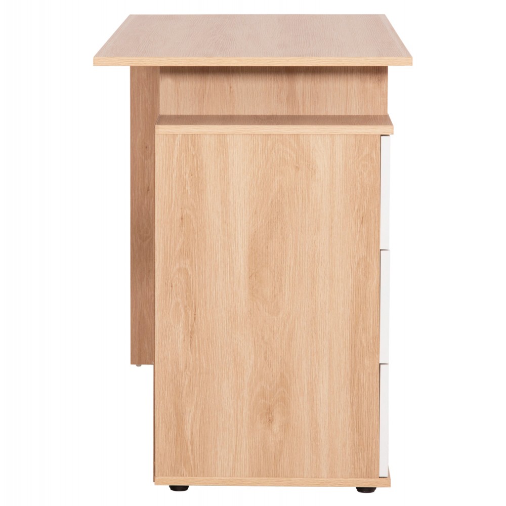 Γραφείο εργασίας "COLT" με συρτάρια σε χρώμα σονόμα/λευκό 120x53x75