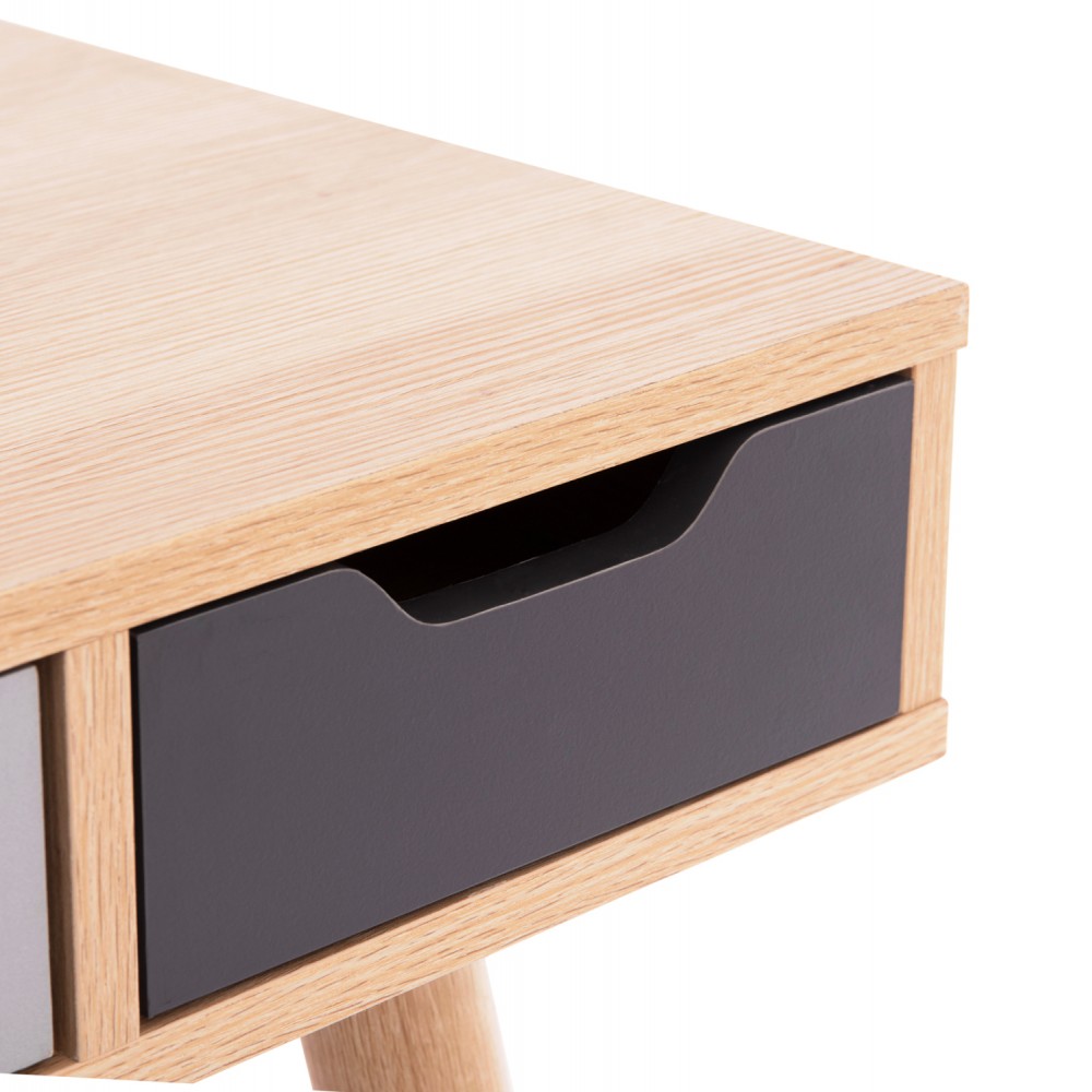 Γραφείο εργασίας "GAET" σε χρώμα σονόμα/γκρι/λευκό/μπεζ 110x50x76.5