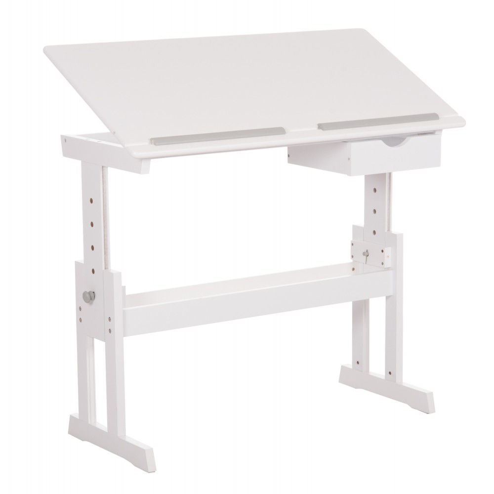 Γραφείο-σχεδιαστήριο παιδικό "ASCENT" από mdf σε χρώμα λευκό 109x55x87.5