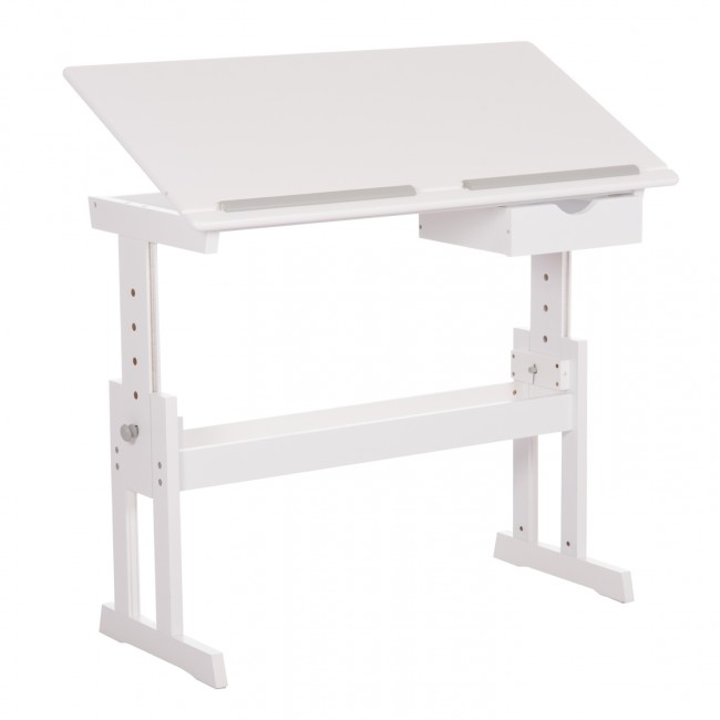 Γραφείο-σχεδιαστήριο παιδικό "ASCENT" από mdf σε χρώμα λευκό 109x55x87.5