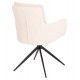 Πολυθρόνα τραπεζαρίας "BLANS" περιστρεφόμενη από ύφασμα/μέταλλο σε χρώμα μπεζ/μαύρο 62x60x90