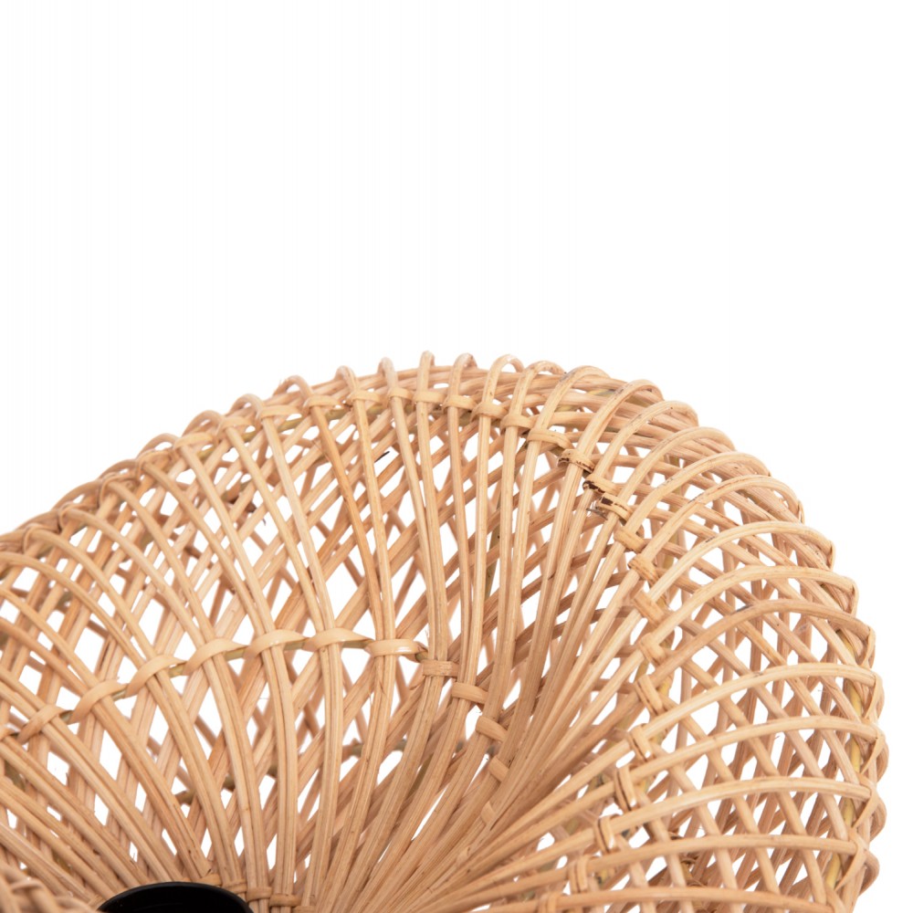 Επιτραπέζιο διακοσμητικό φωτιστικό "IVAR" από driftwood/rattan σε χρώμα φυσικό 32x30x53 Ε27