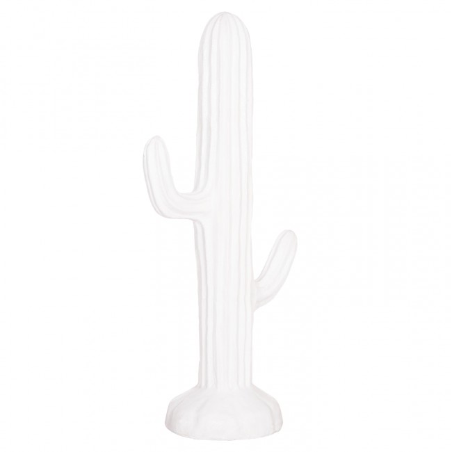 Διακοσμητικός κάκτος δαπέδου "CACTUS" από γύψο σε χρώμα λευκό 63x37x150