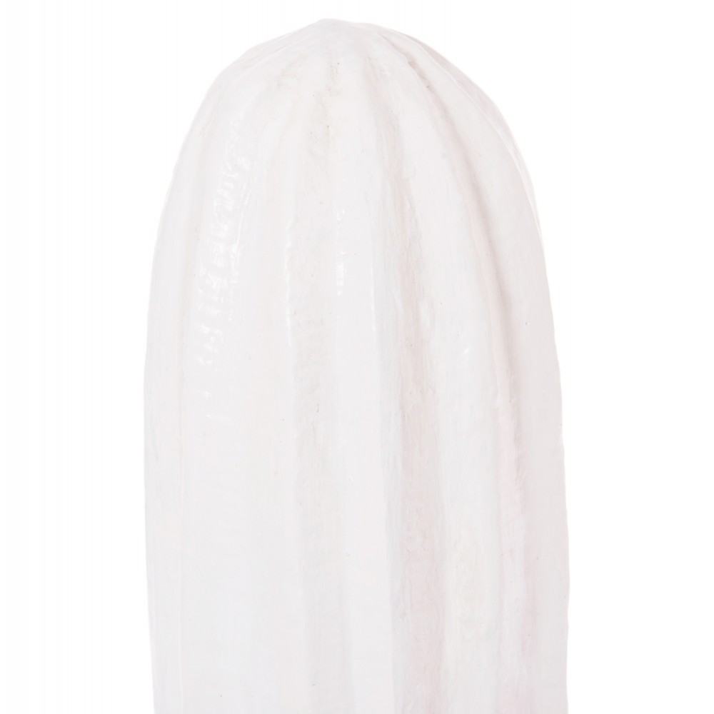 Διακοσμητικός κάκτος δαπέδου "CACTUS" από γύψο σε χρώμα λευκό 42x30x74