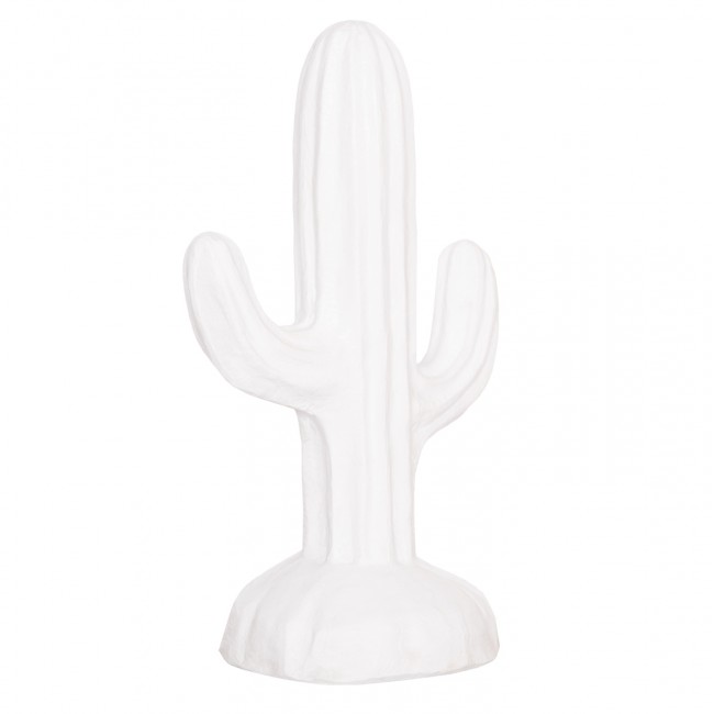 Διακοσμητικός κάκτος δαπέδου "CACTUS" από γύψο σε χρώμα λευκό 42x30x74