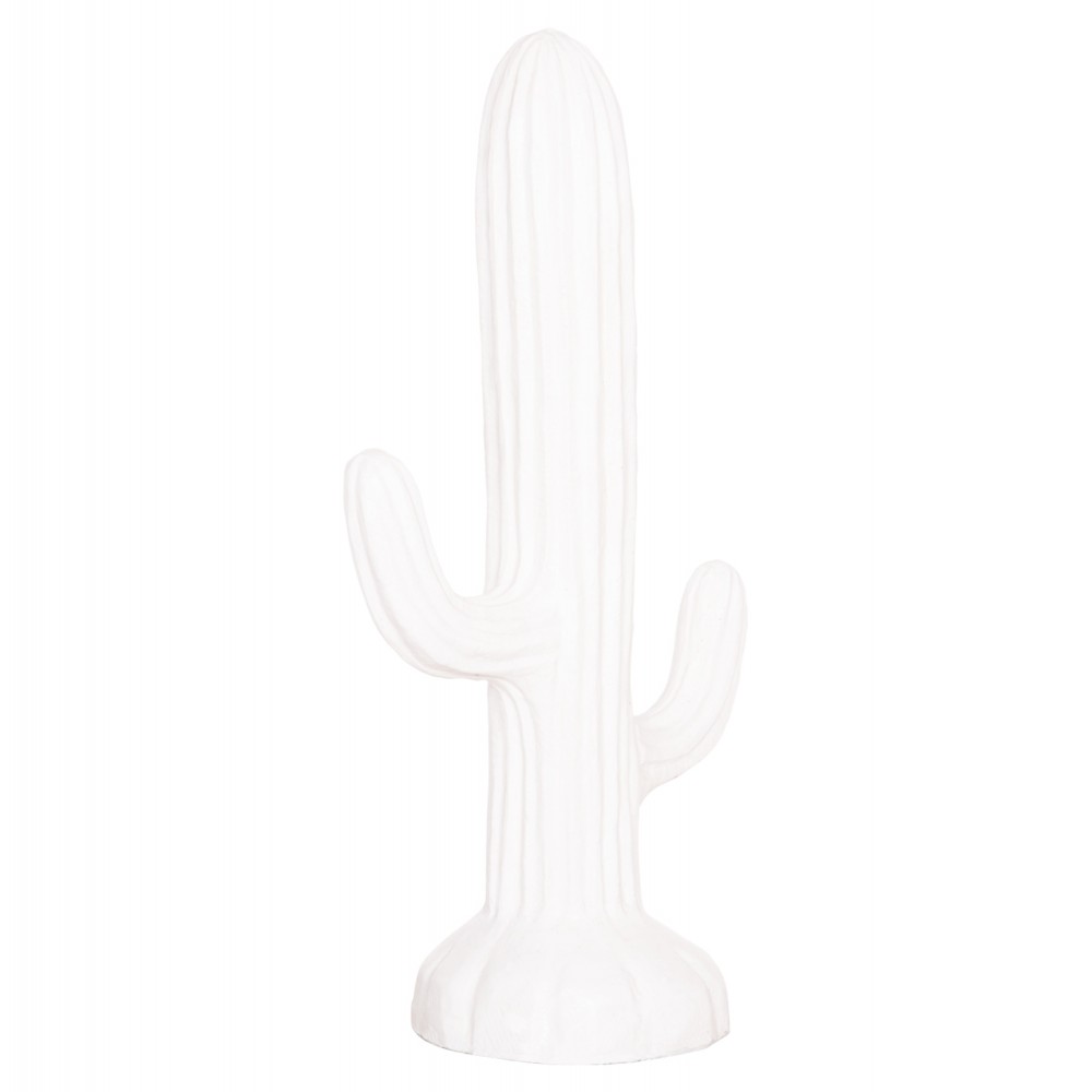 Διακοσμητικός κάκτος δαπέδου "CACTUS" από γύψο σε χρώμα λευκό 54x34x103
