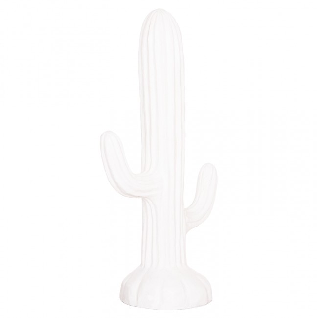 Διακοσμητικός κάκτος δαπέδου "CACTUS" από γύψο σε χρώμα λευκό 54x34x103