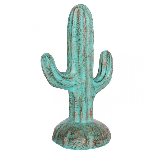 Διακοσμητικός κάκτος δαπέδου "CACTUS" από γύψο σε χρώμα πράσινο 42x30x74