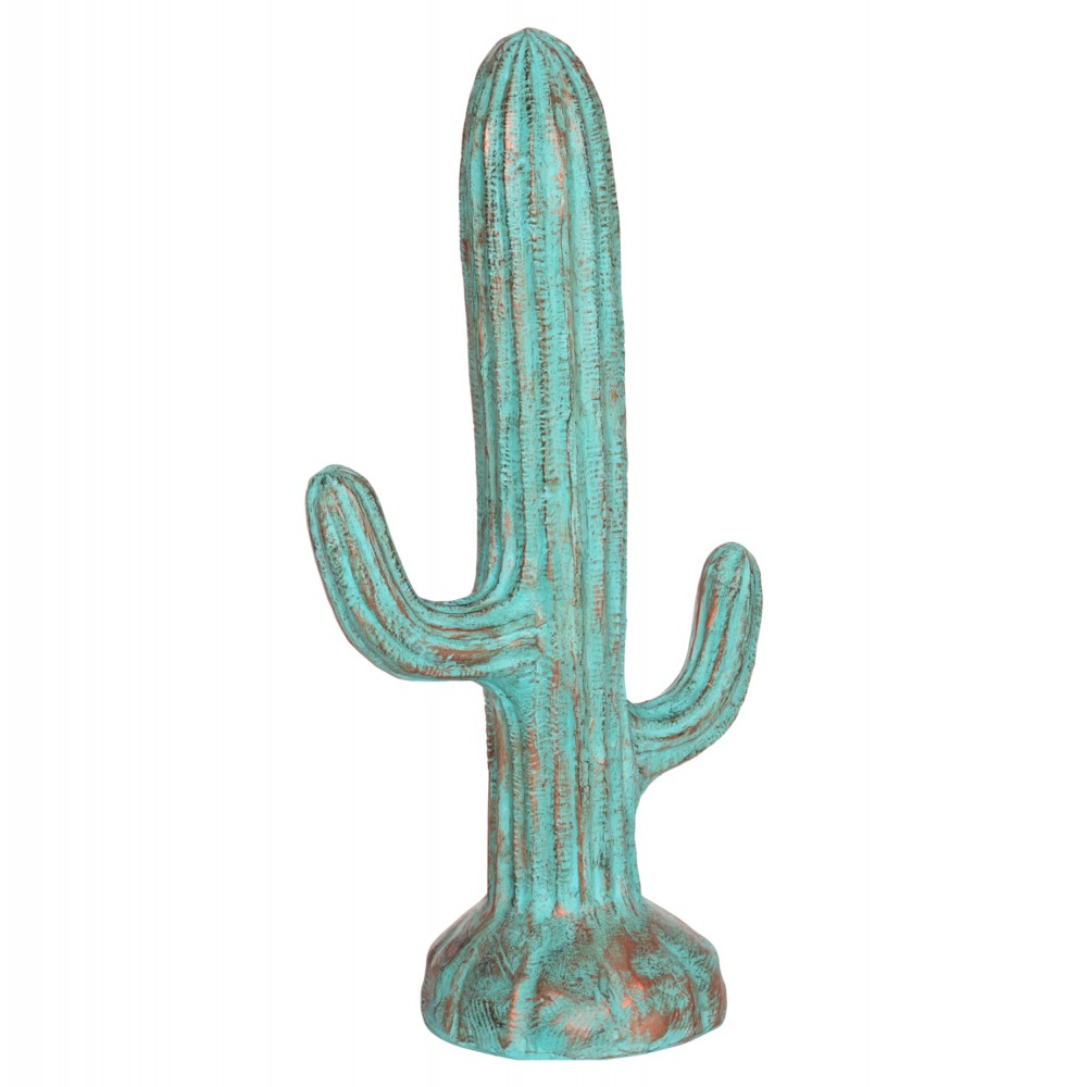 Διακοσμητικός κάκτος δαπέδου "CACTUS" από γύψο σε χρώμα πράσινο 54x34x103