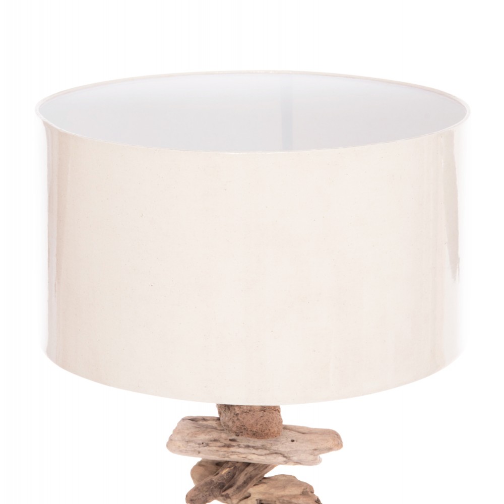 Επιδαπέδιο διακοσμητικό φωτιστικό "ALTAR" από driftwood/pvc σε χρώμα φυσικό/λευκό Φ45x155 Ε27