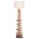 Επιδαπέδιο διακοσμητικό φωτιστικό "ALTAR" από driftwood/pvc σε χρώμα φυσικό/λευκό Φ45x155 Ε27
