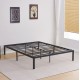 Κρεβάτι-υπόστρωμα διπλό "RANTO" από μέταλλο σε χρώμα μαύρο 160x200
