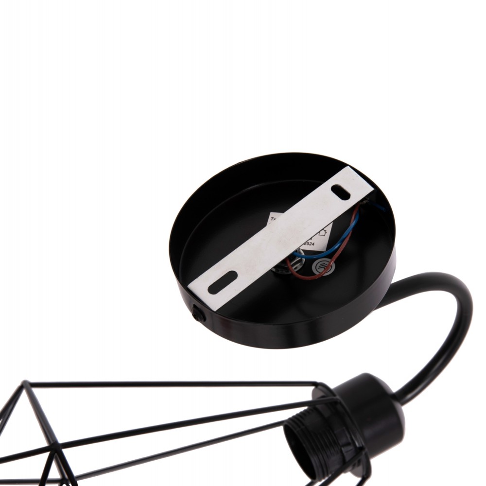 Απλίκα τοίχου "MILID" από μέταλλο σε χρώμα μαύρο 20x27x28 Ε27