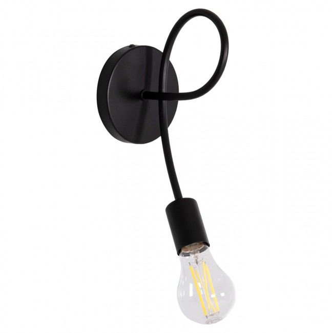 Απλίκα τοίχου "FRIDRIK" από μέταλλο σε χρώμα μαύρο 12x15.5x28.5 Ε27