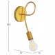 Απλίκα τοίχου "FRIDRIK" από μέταλλο σε χρώμα χρυσό 12x15.5x28.5 Ε27