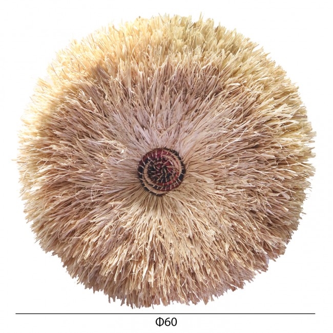 Διακοσμητικό τοίχου "ABOR" από ίνες sisal σε χρώμα φυσικό Φ60