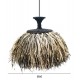 Φωτιστικό οροφής "ORDEM" από ίνες sisal-μπανάνας σε χρώμα φυσικό/μαύρο Φ60 Ε27