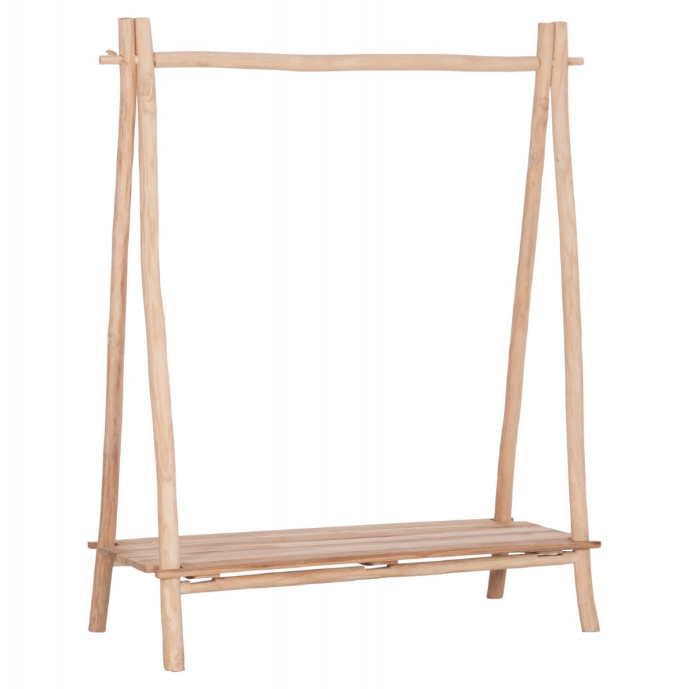 Έπιπλο εισόδου "PERL" από ξύλο σε χρώμα φυσικό 130.5x53x130