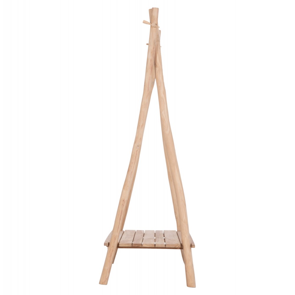 Έπιπλο εισόδου "PERL" από ξύλο σε χρώμα φυσικό 130.5x53x130