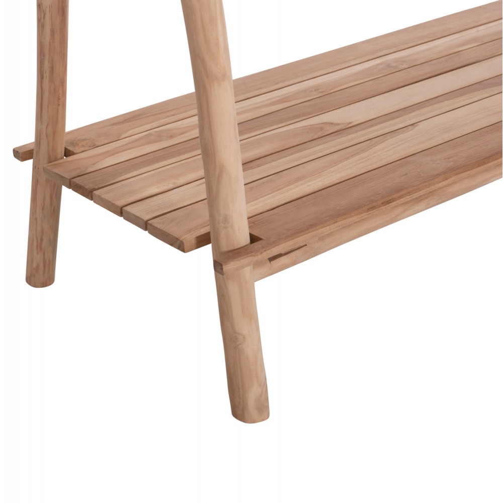 Έπιπλο εισόδου "PERL" από ξύλο σε χρώμα φυσικό 130.5x53x130