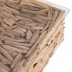 Τραπέζι σαλονιού "SPARROW" από driftwood/γυαλί σε χρώμα φυσικό 95x95x51.5