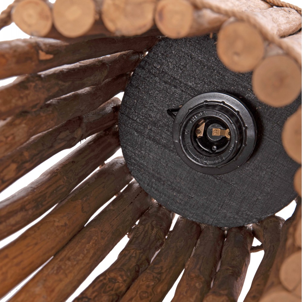 Επιτραπέζιο φωτιστικό "GWYN" από κλαδιά driftwood σε χρώμα φυσικό Φ18.5x28.5 Ε27