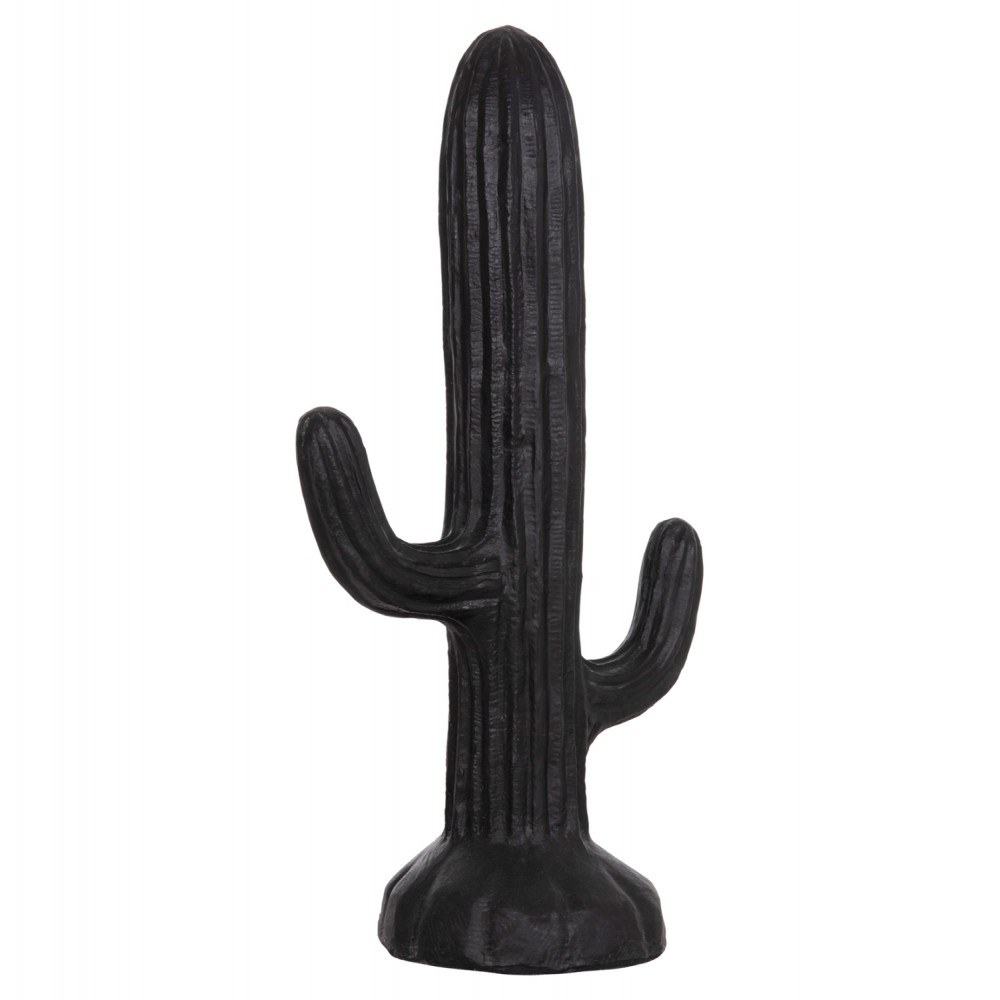 Διακοσμητικός κάκτος δαπέδου "CACTUS" από γύψο σε χρώμα μαύρο 54x34x103