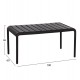 Τραπέζι εξωτερικού χώρου "KORVER" χαμηλό από pp σε χρώμα μαύρο 100x60x46