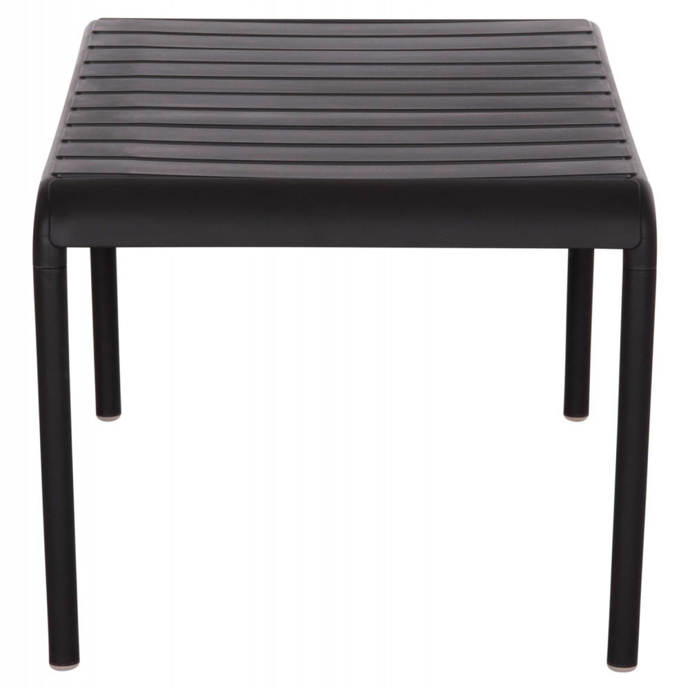 Τραπέζι εξωτερικού χώρου "KORVER" χαμηλό από pp σε χρώμα μαύρο 100x60x46