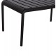 Τραπέζι εξωτερικού χώρου "KORVER" χαμηλό από pp σε χρώμα μαύρο 100x60x46