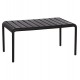 Τραπέζι εξωτερικού χώρου "KORVER" χαμηλό από pp σε χρώμα μαύρο 100x60x46