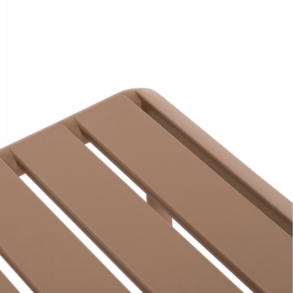 Τραπέζι εξωτερικού χώρου "KORVER" χαμηλό από pp σε χρώμα καπουτσίνο 100x60x46